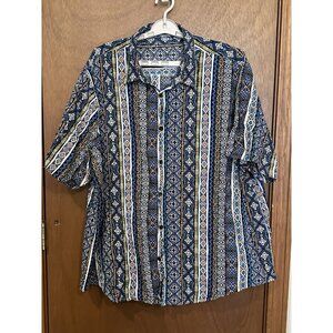 VATPAVE Mens Short Sleeve Button Down Shirt Size 3XL